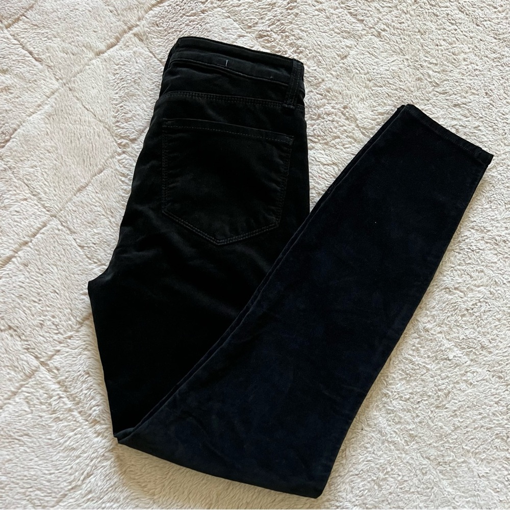 L'AGENCE Cotton Blend Denim Velvet Skinny Jeans Velour Preppy Minimalist Sz‎ 24
